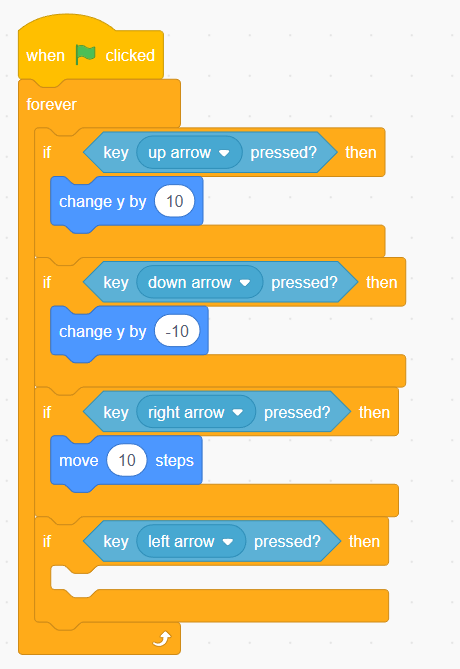 Scratch step 13 block setup
