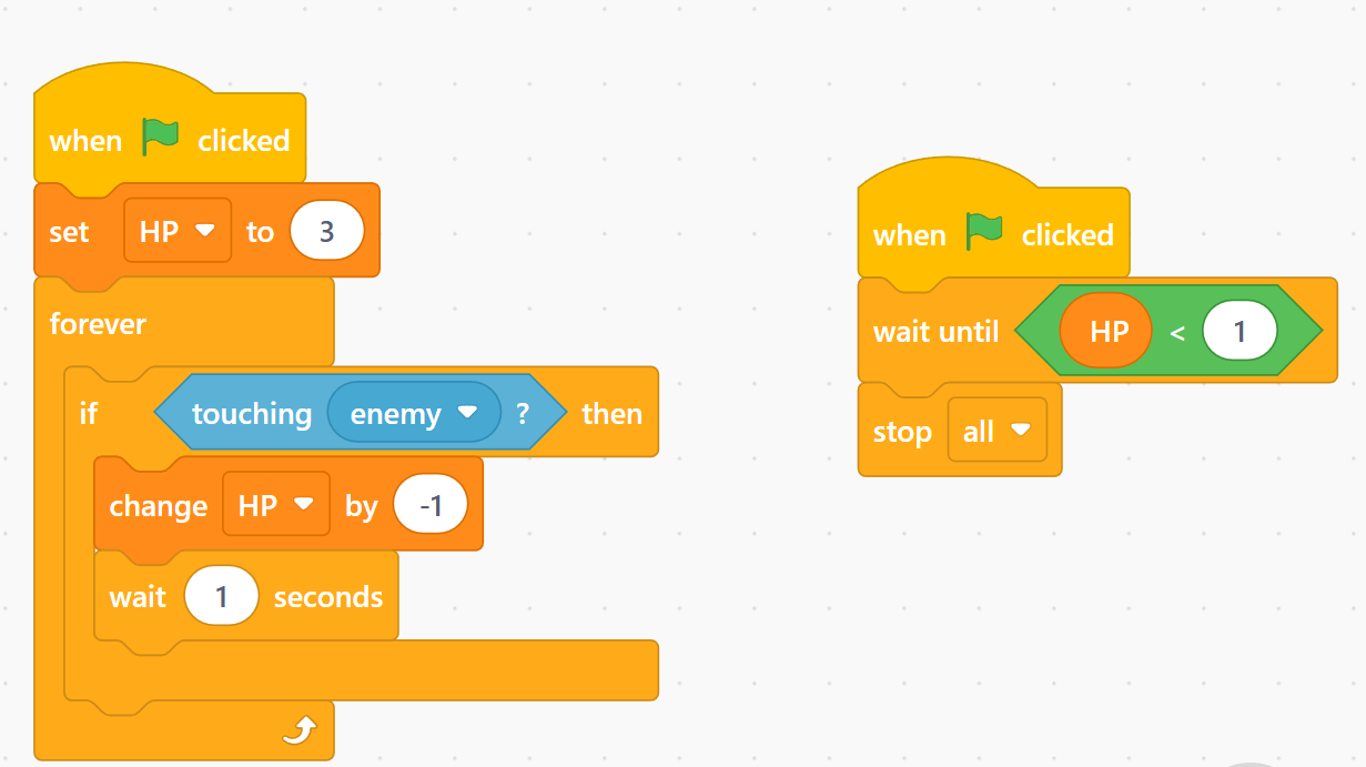 Scratch Stop block execution sequence